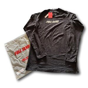 Full Send Fitness Men’s Black Long Sleeve T-Shirt – Size M – Black – NWT